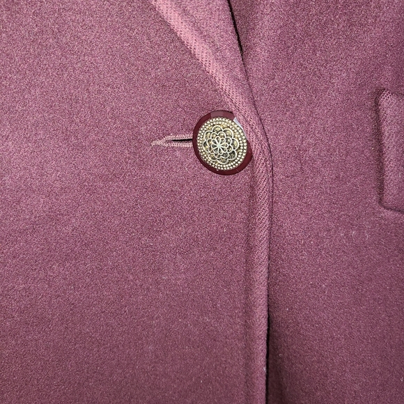 JONES of New York Wool Burgundy Long Coat - Picture 6 of 8